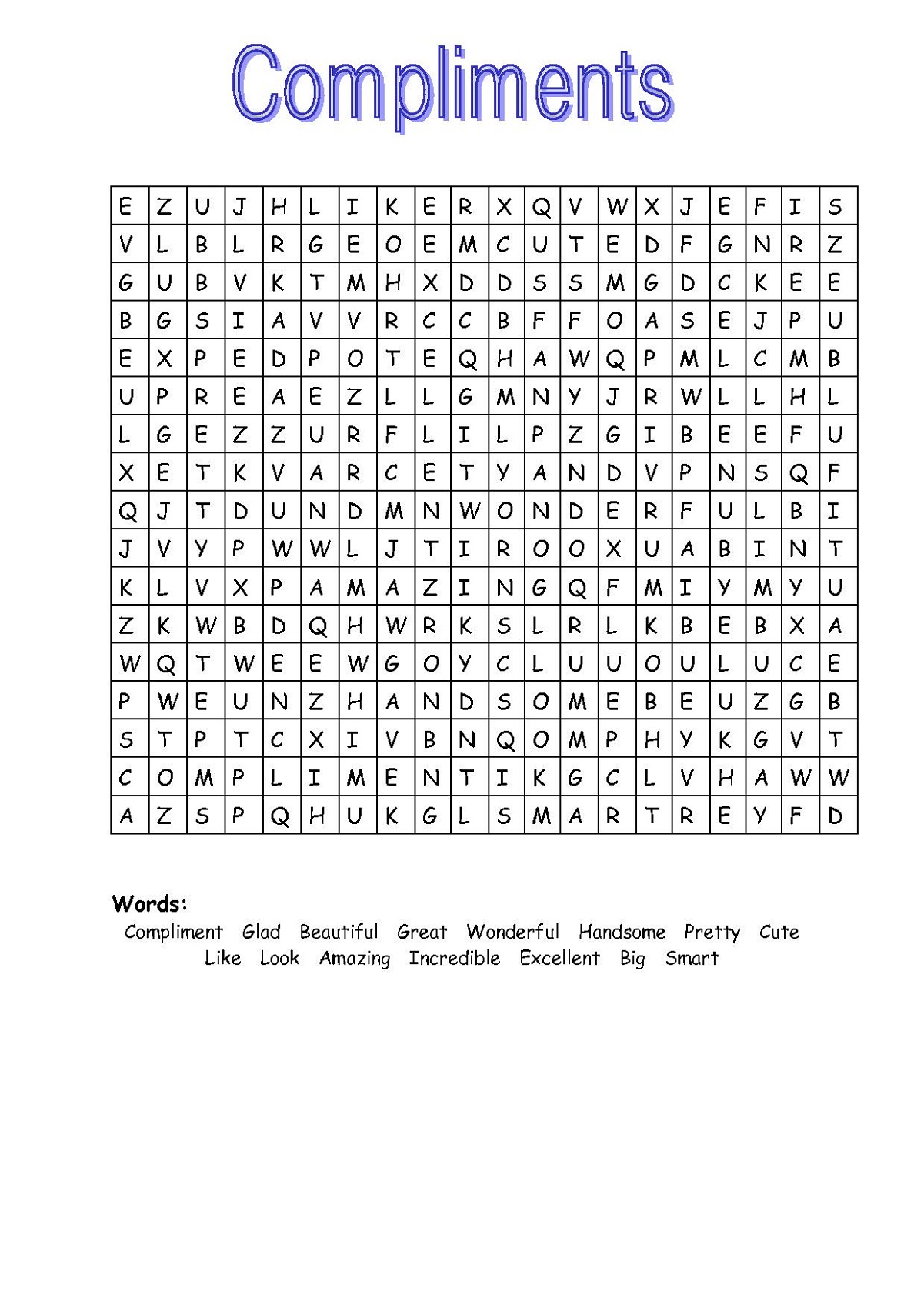 word search worksheet 2016