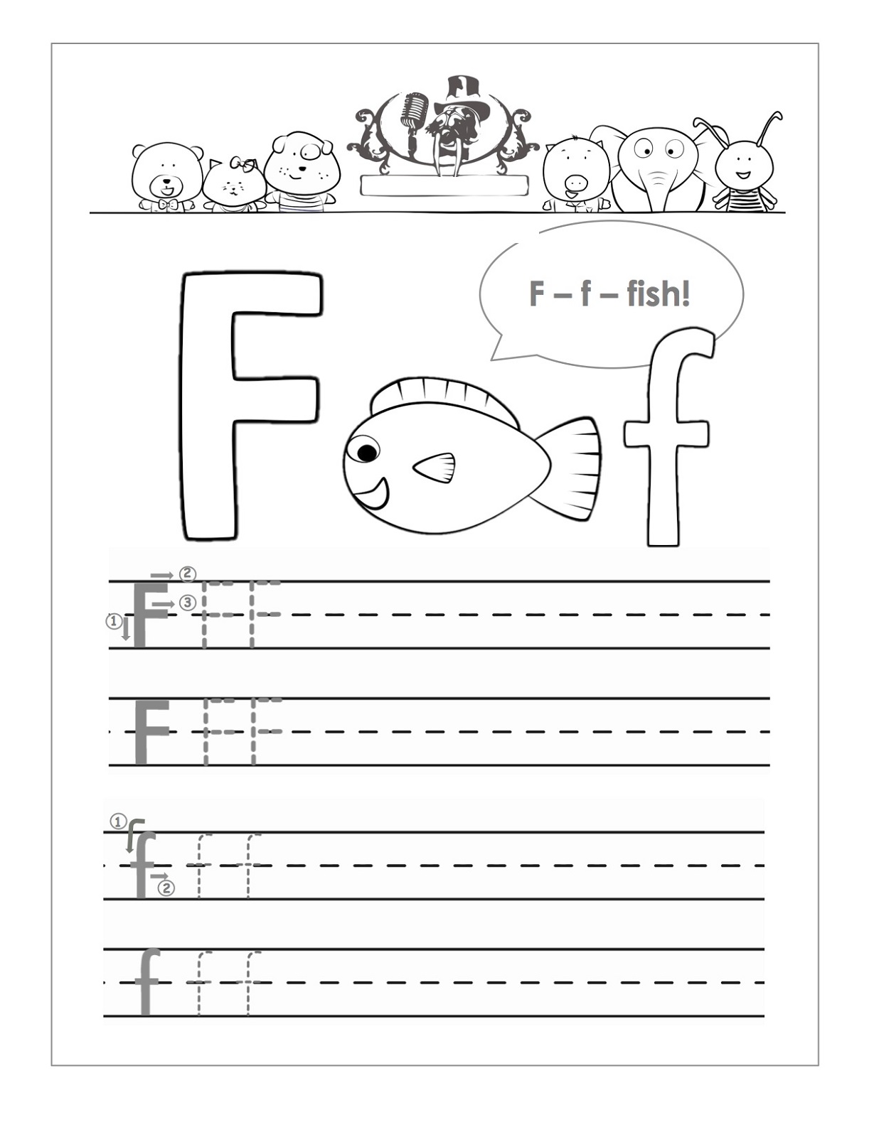 alphabet worksheets free fish