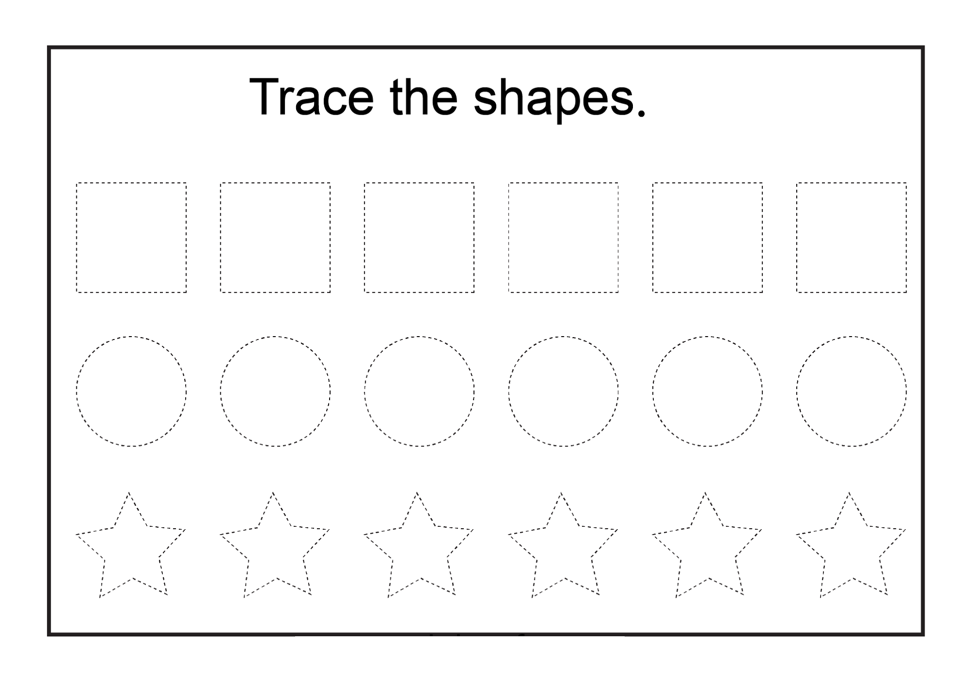 basic shapes worksheets for kids
