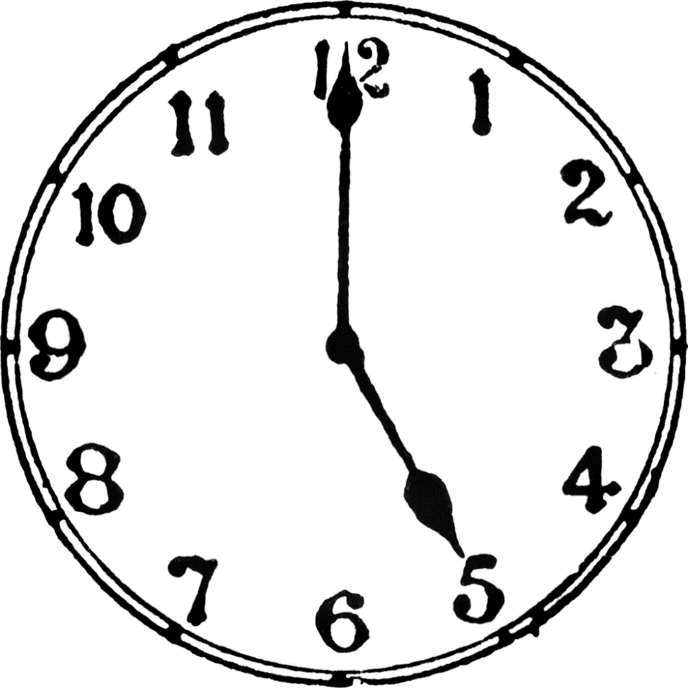 blank clock face to learn