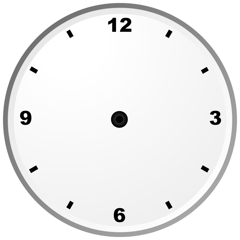 blank clock face worksheet design
