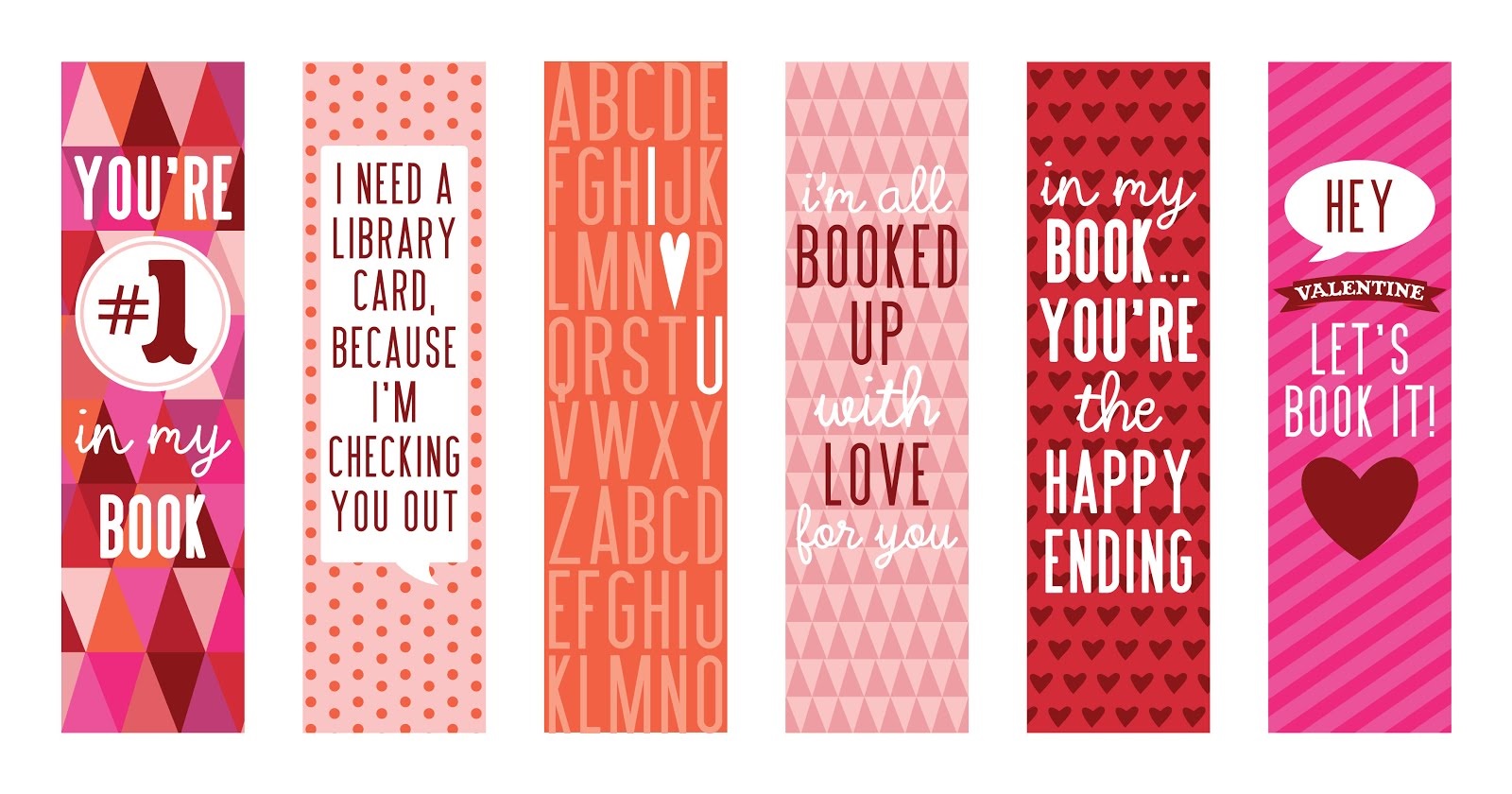 cute bookmarks valentine