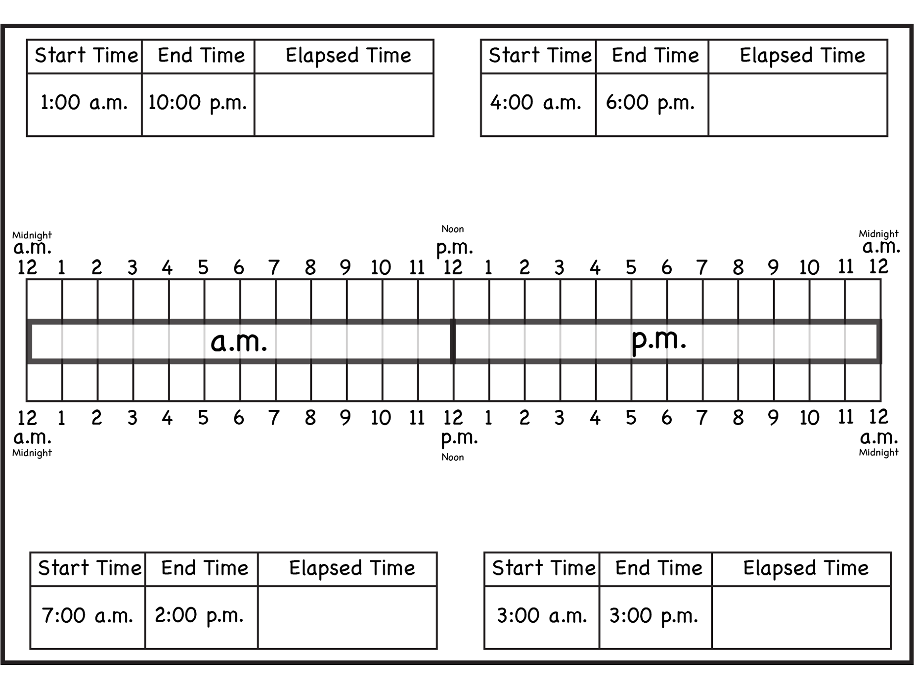 elapsed time rulers for school