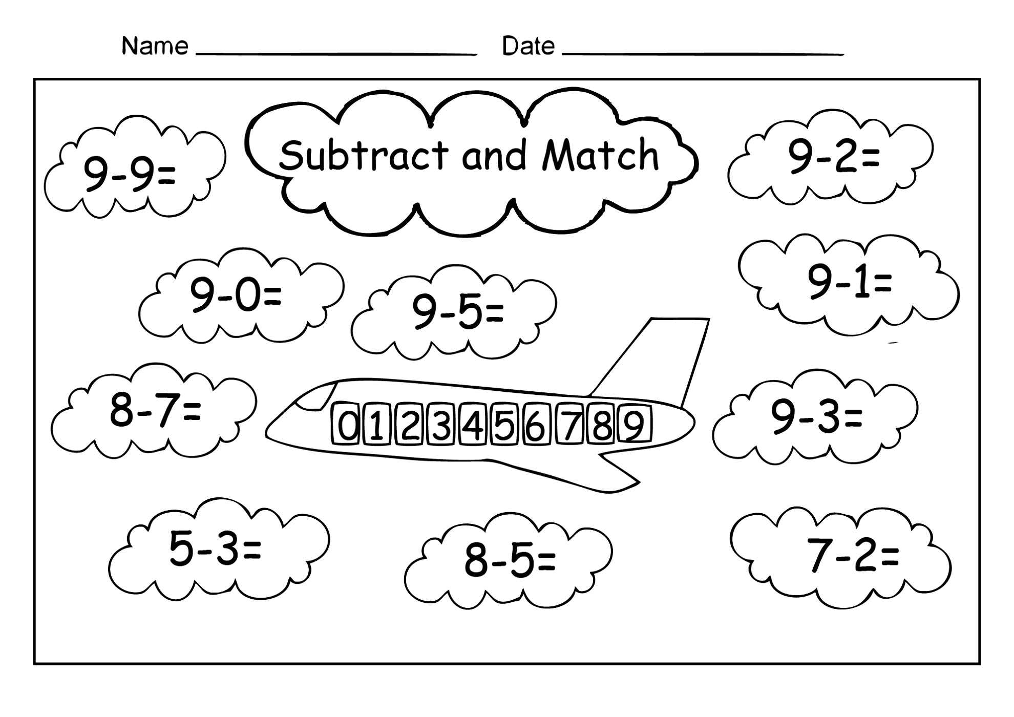 free fun worksheet matching