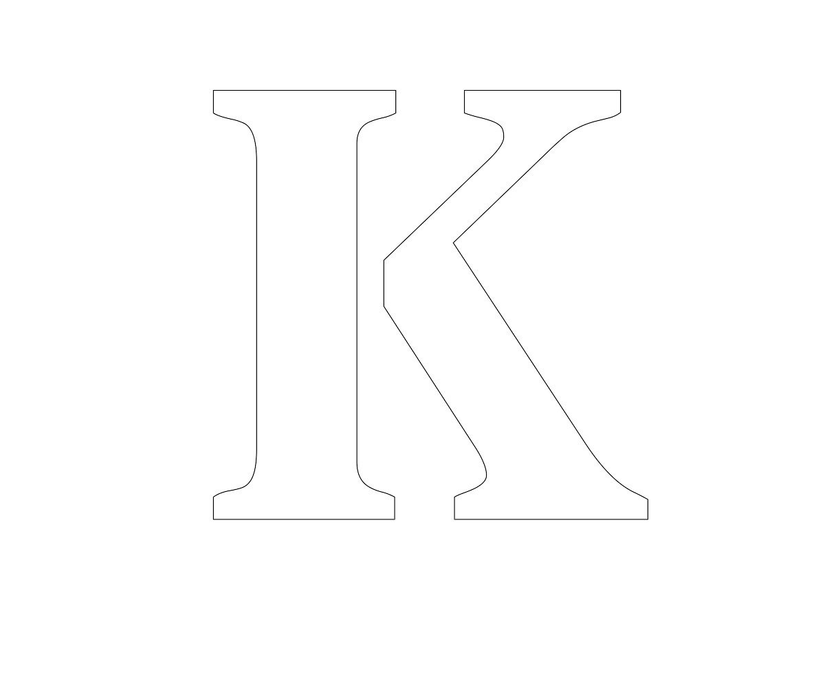 free printable letters K