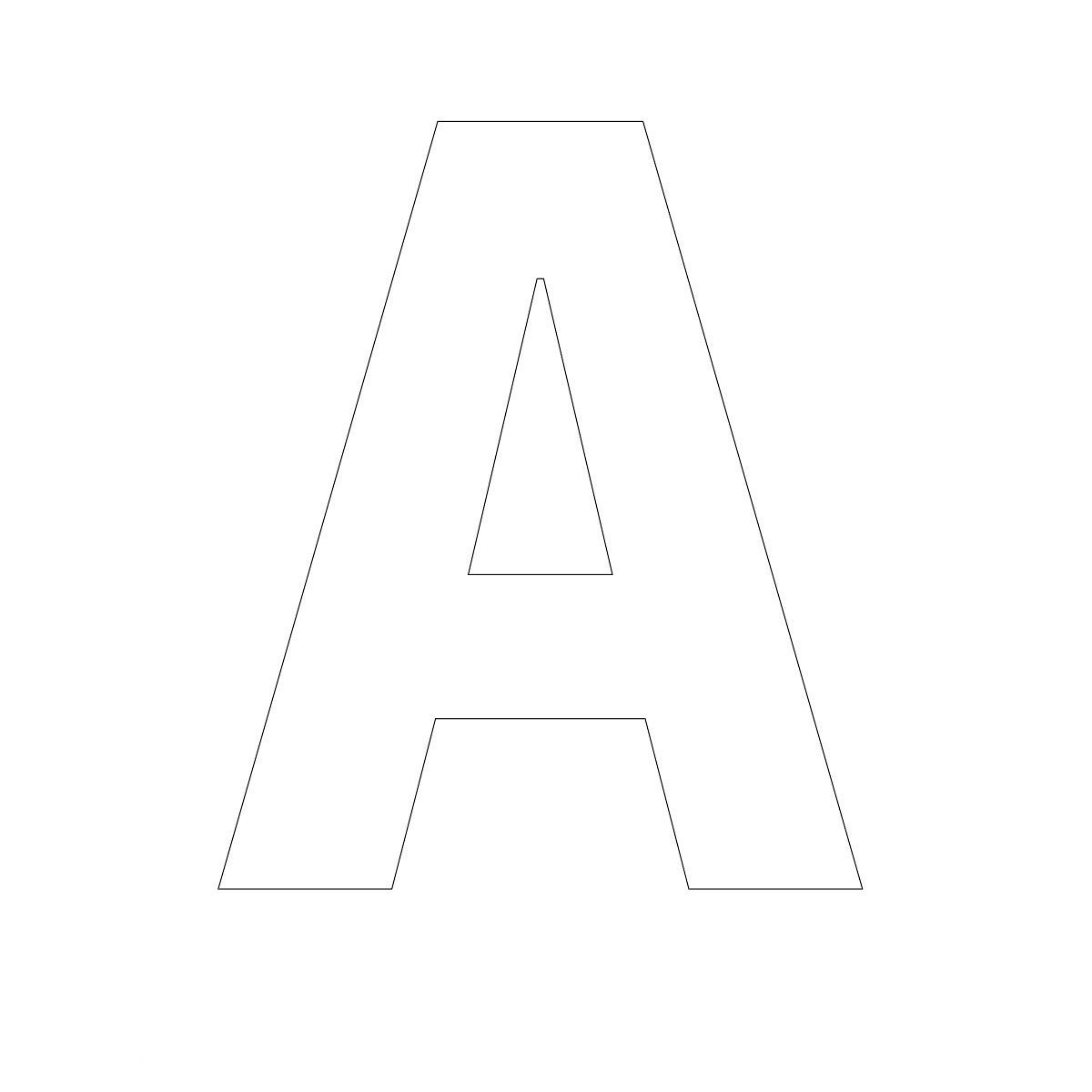 free printable letters letter A