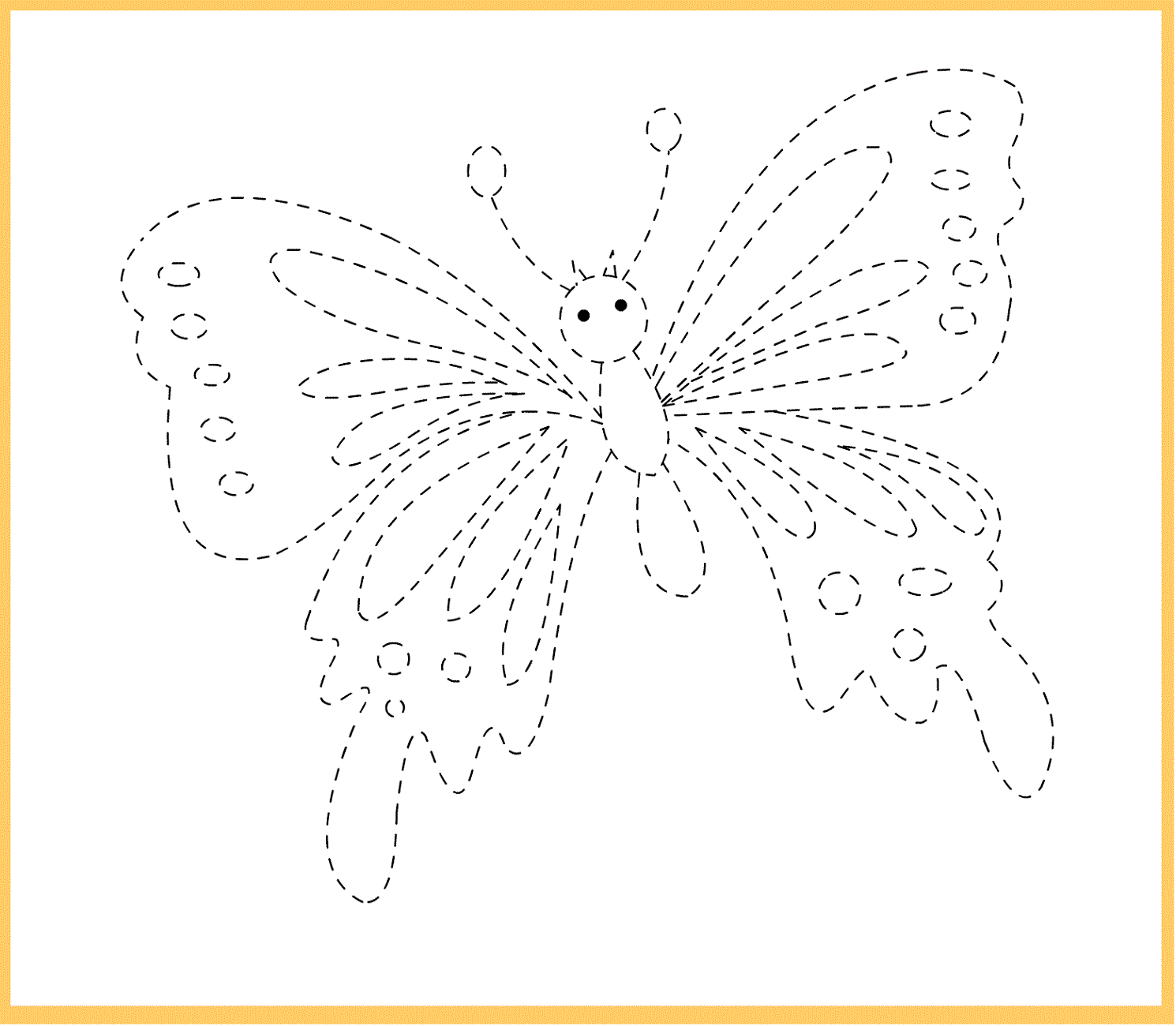 free traceable worksheet butterfly