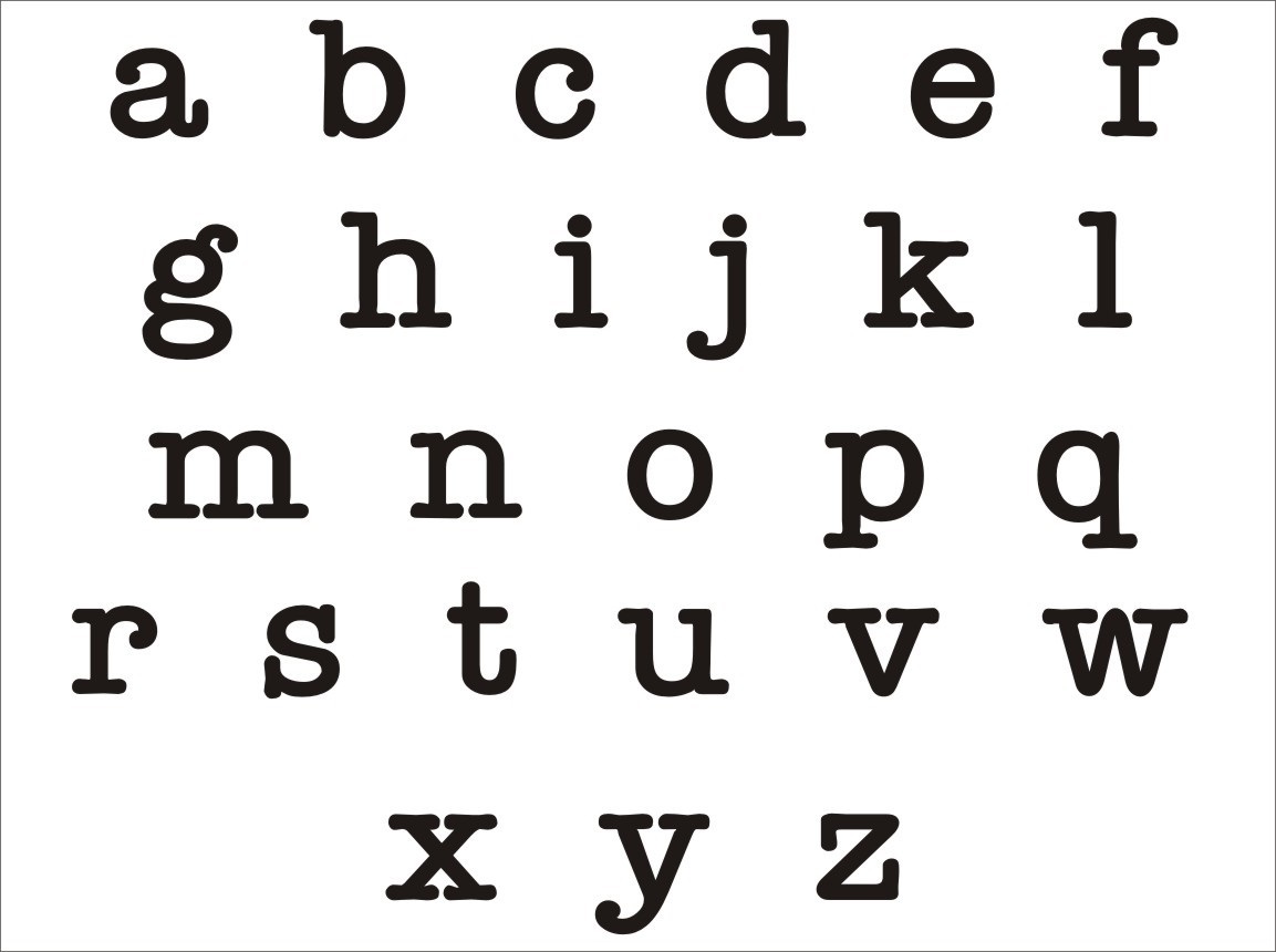 lower case alphabet template