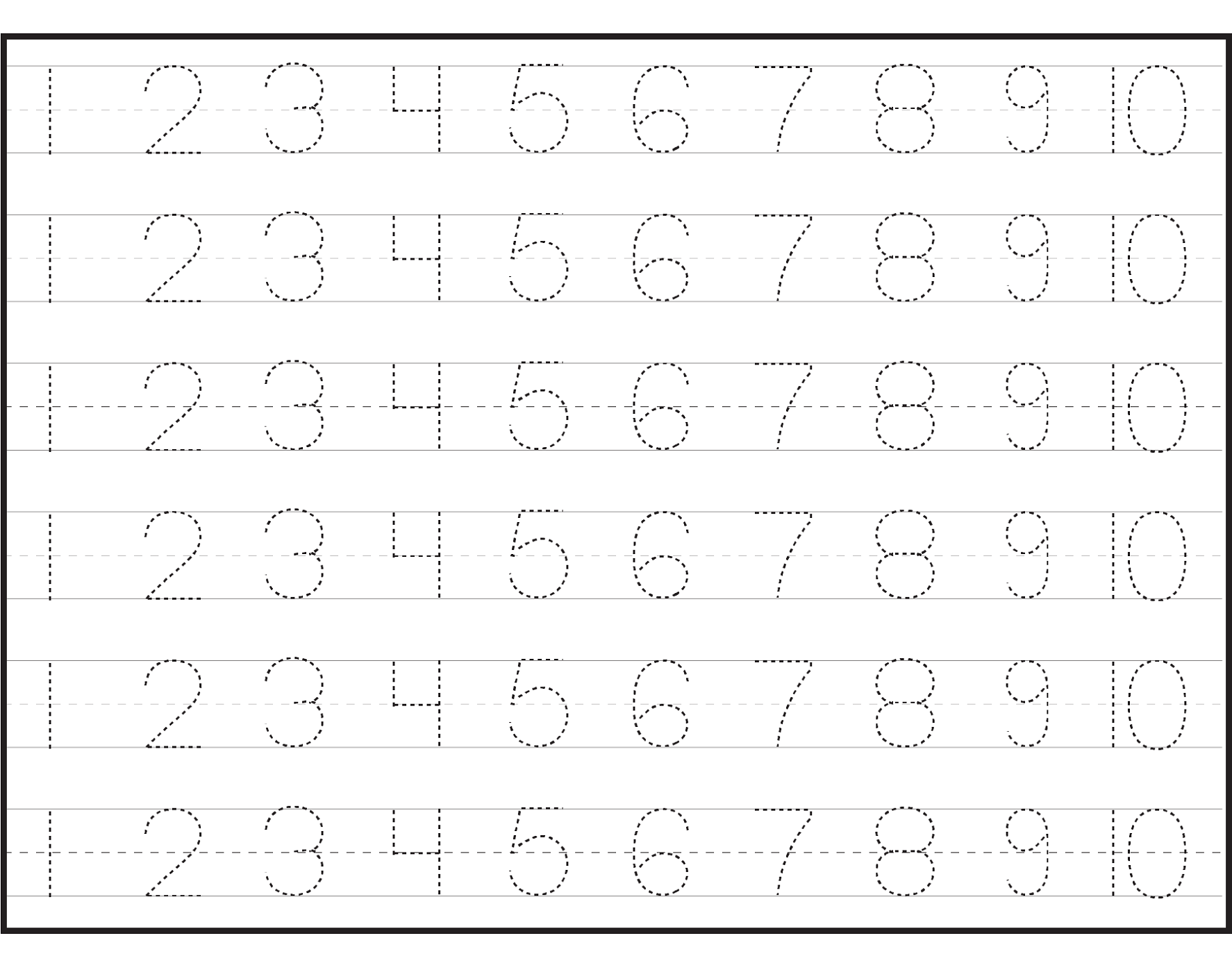 pre k worksheets numbers numbers
