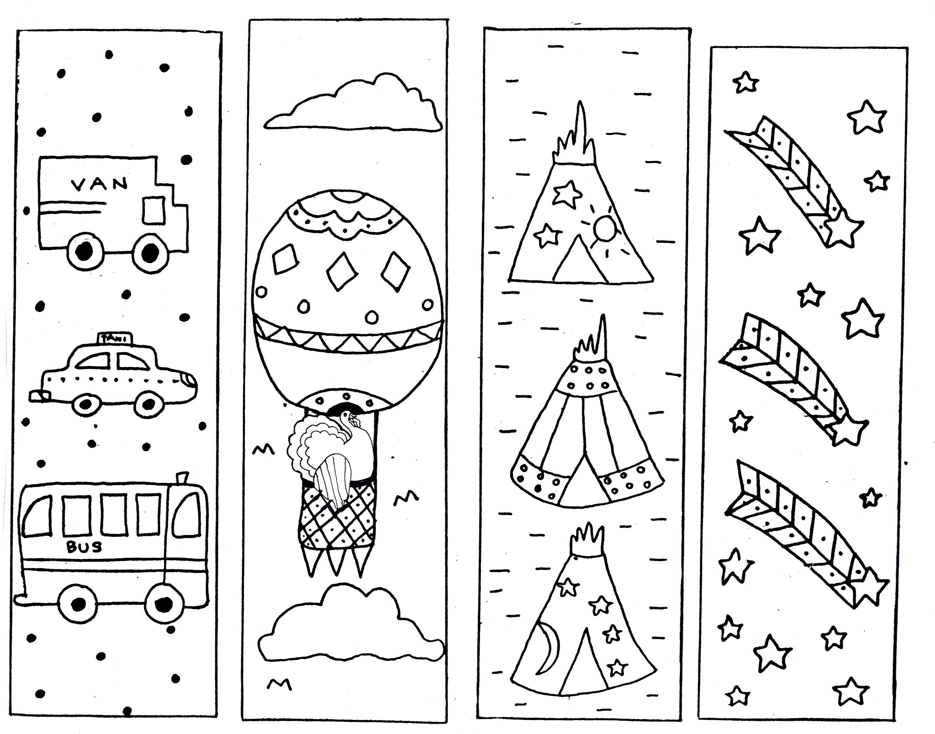 Free Coloring Bookmark Printables