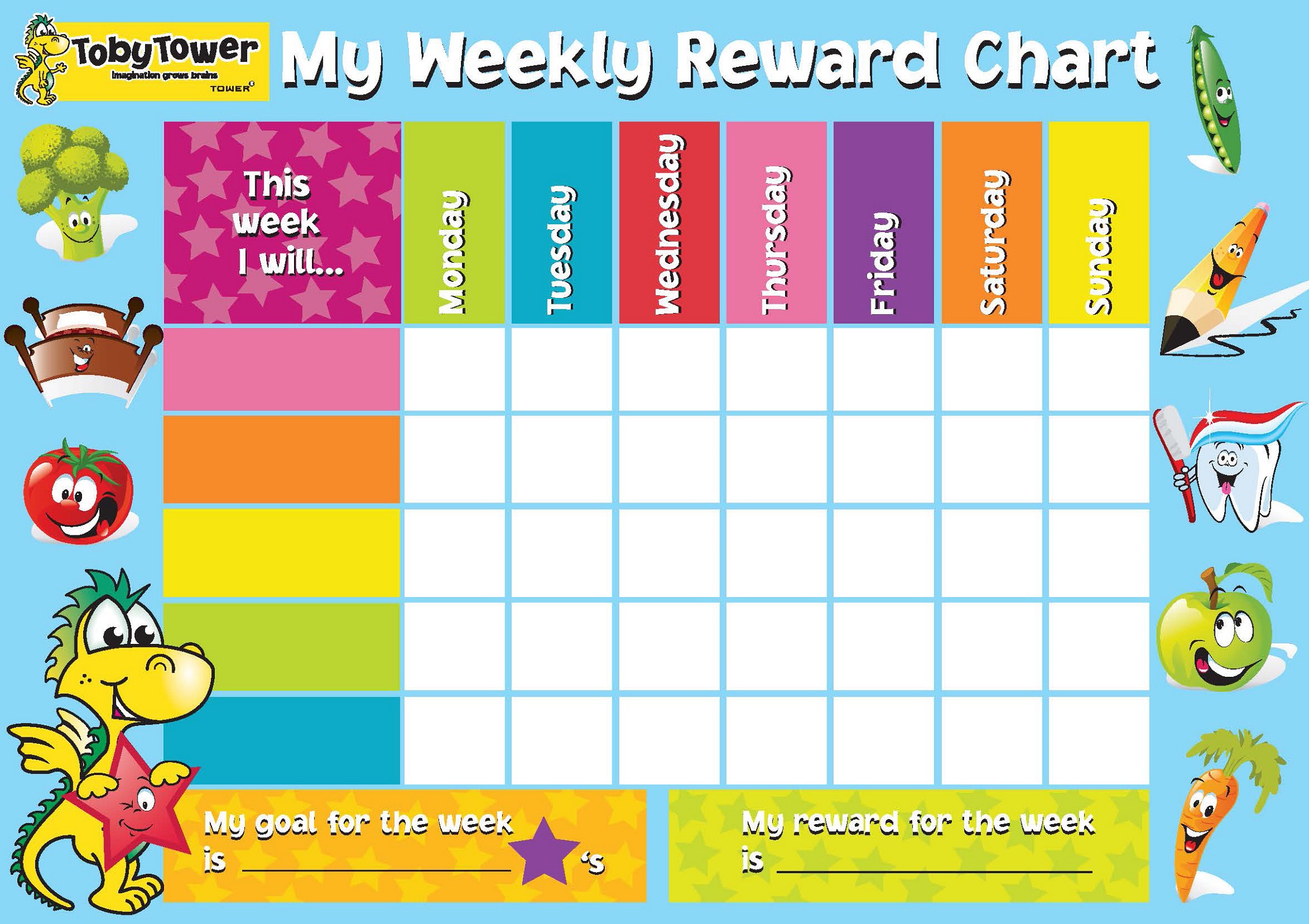 Daily Activity Chart For Toddlers