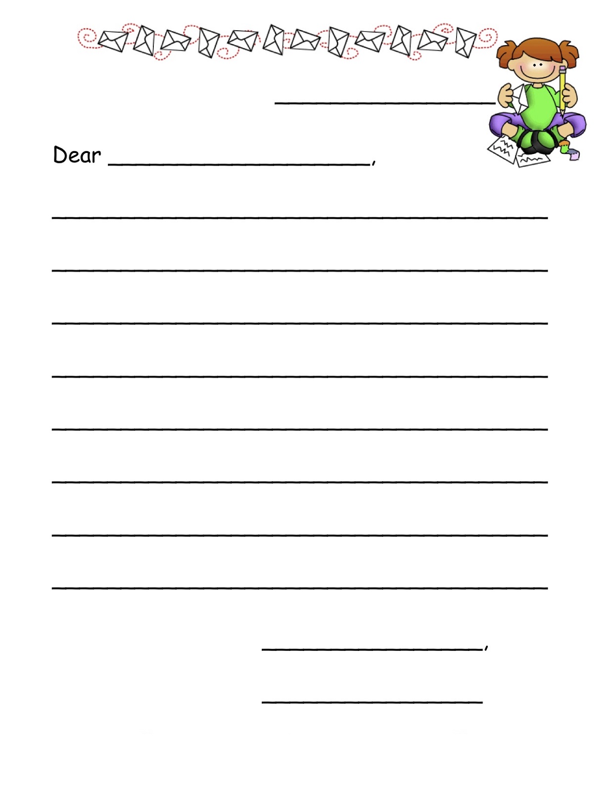 templates for kids for writing