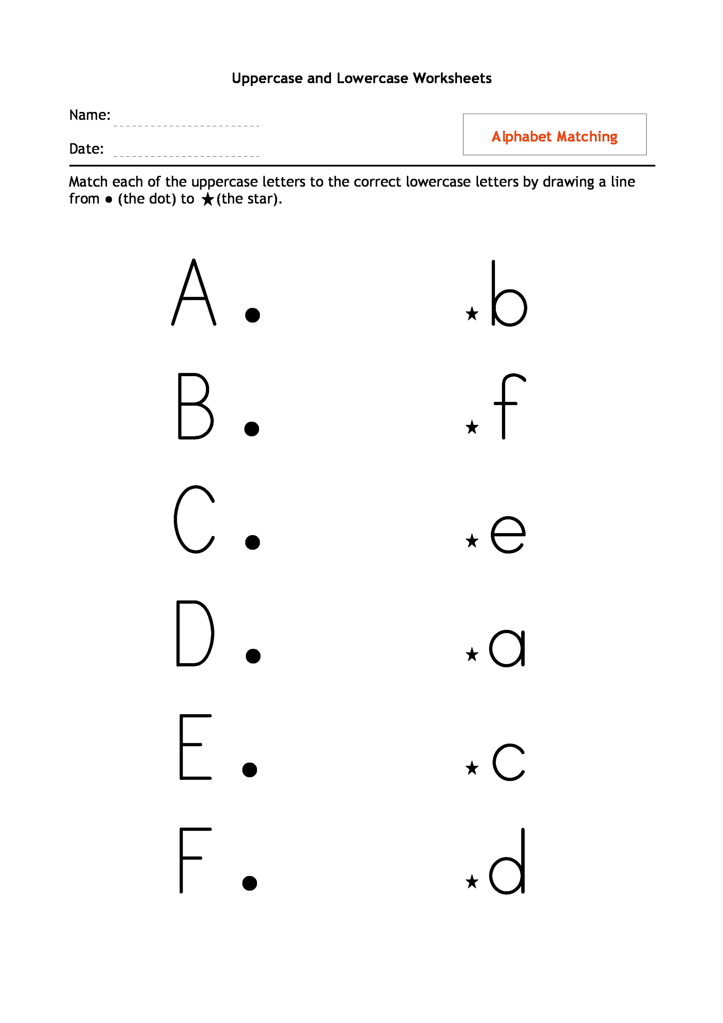 Uppercase And Lowercase Letters Matching uppercase-and-lowercase-letters-matching