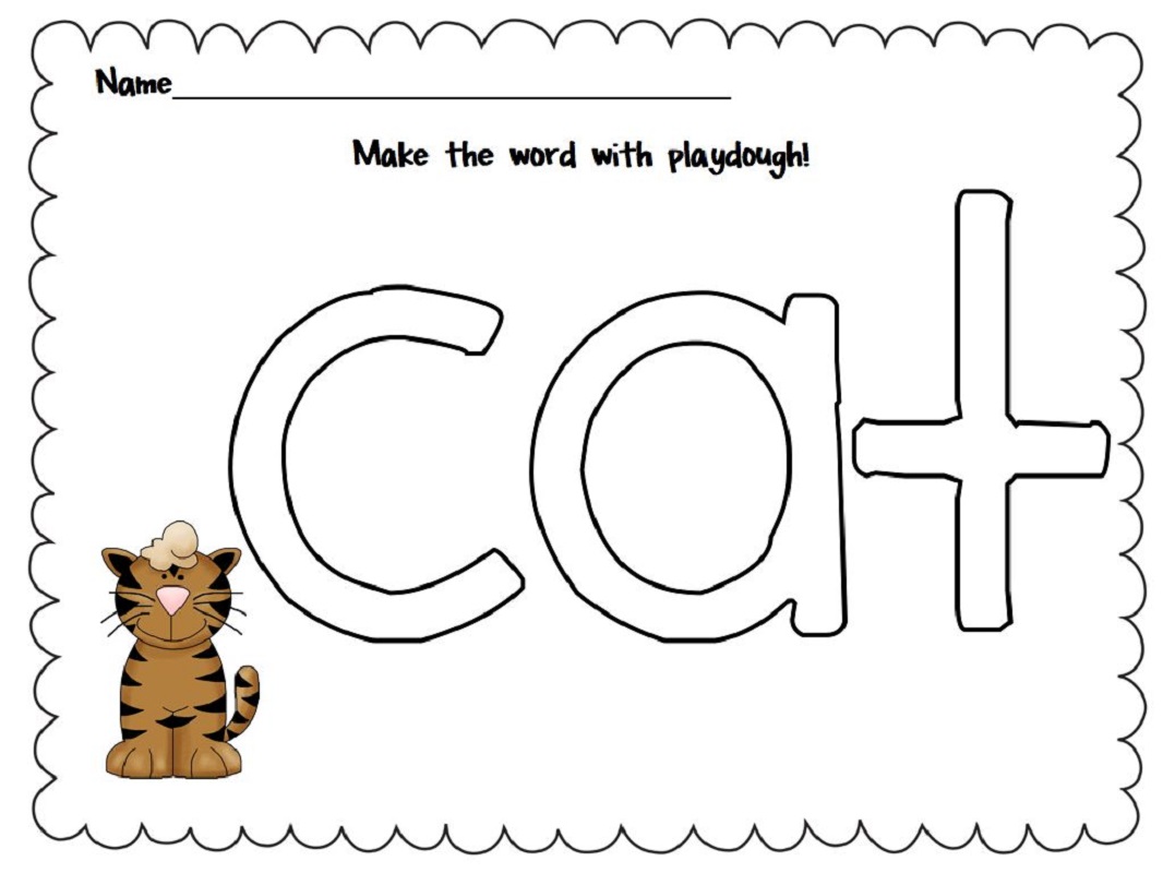 worksheets for 4 year olds cat