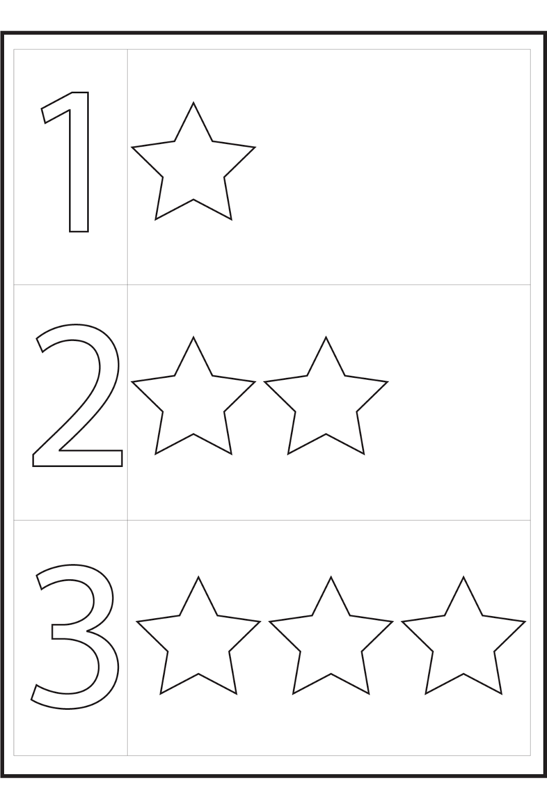 worksheets for 4 year olds stars