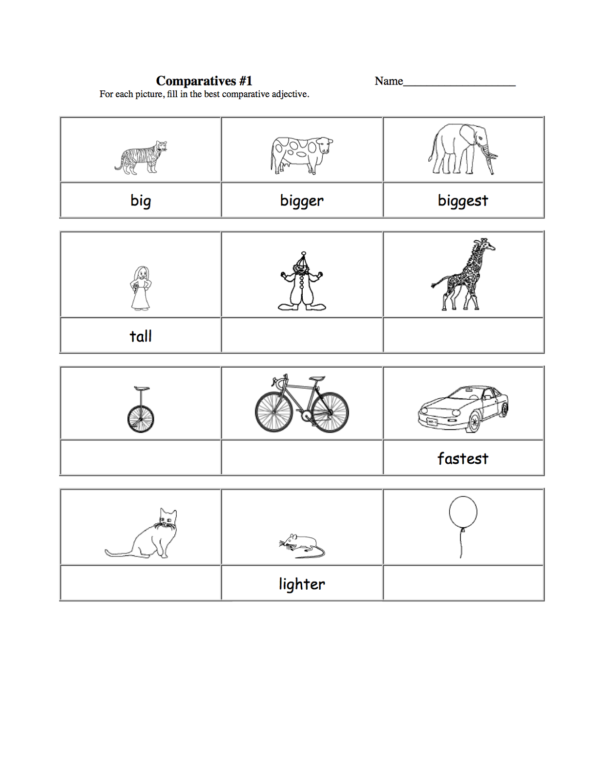 English Worksheets For 4 5 Year Olds