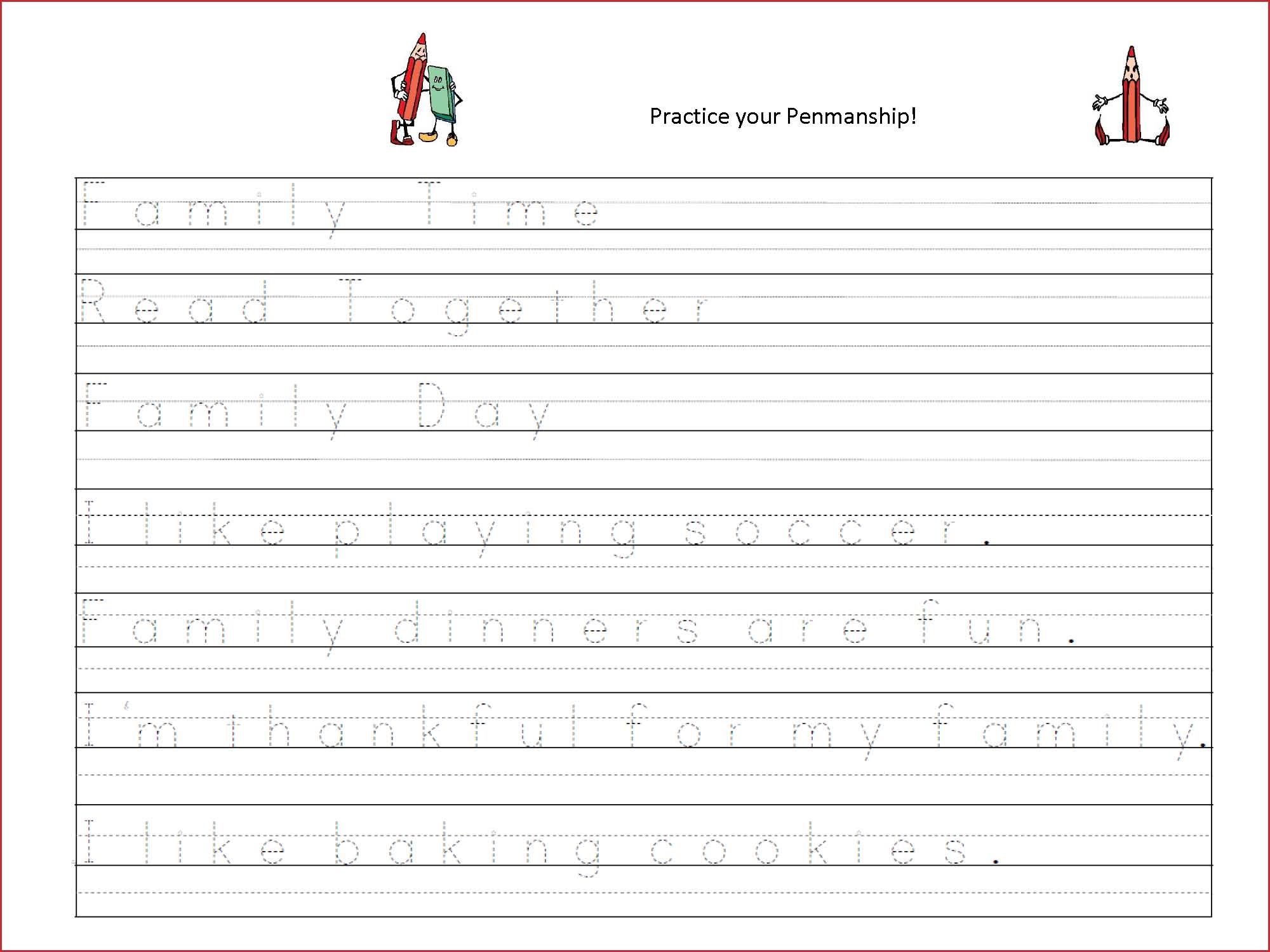 writing worksheets for kids tracing for tracing