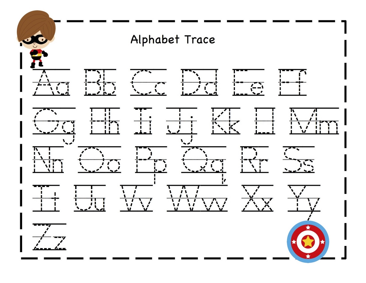 abc traceable worksheets for kids
