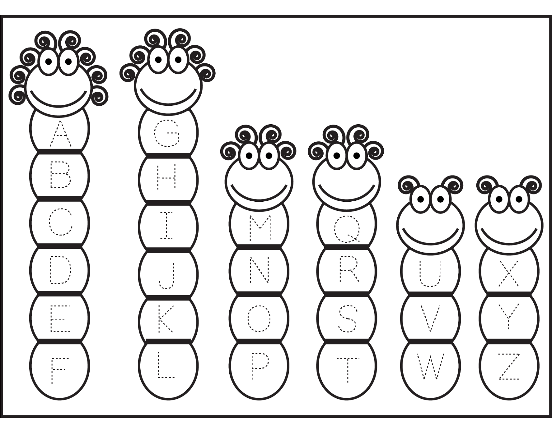 abc traceable worksheets for kindergarten