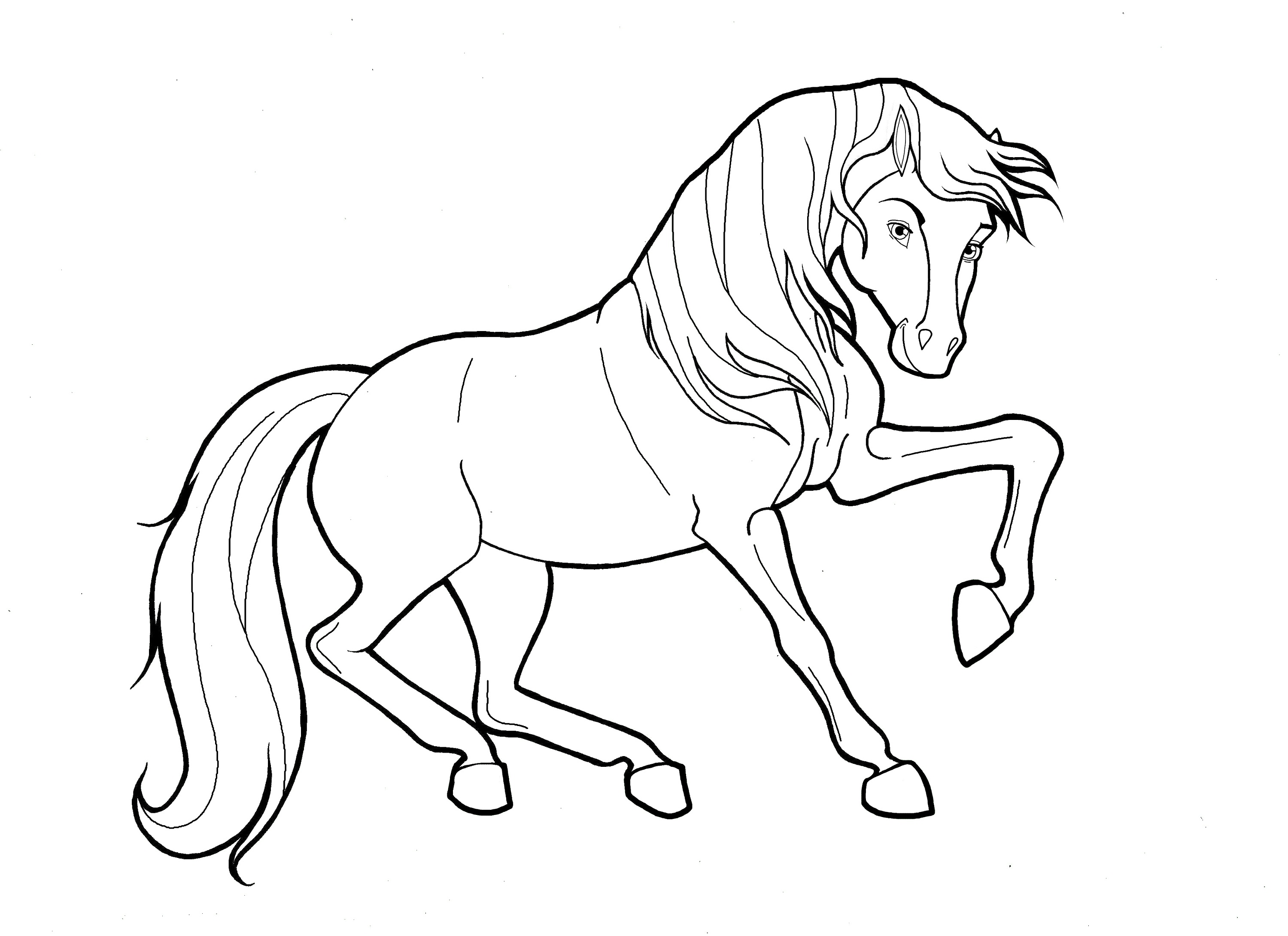 coloring pages horses running - photo #15