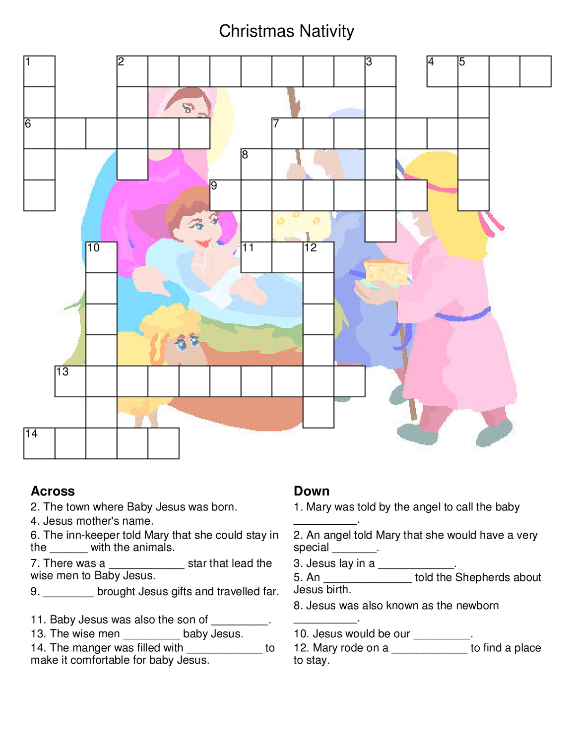 Christmas Crossword Puzzle Printable With Answers