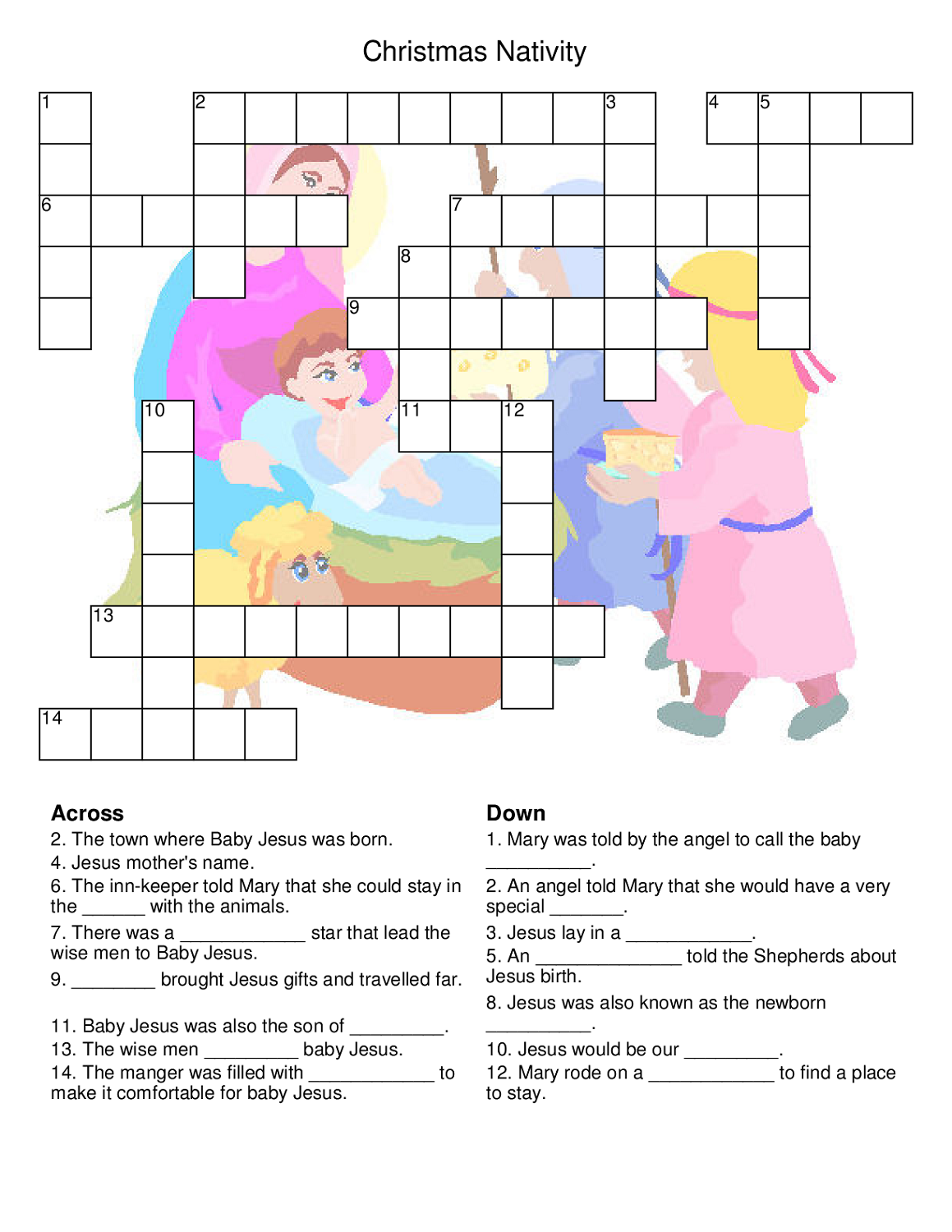 Printable Christmas Crossword Puzzles