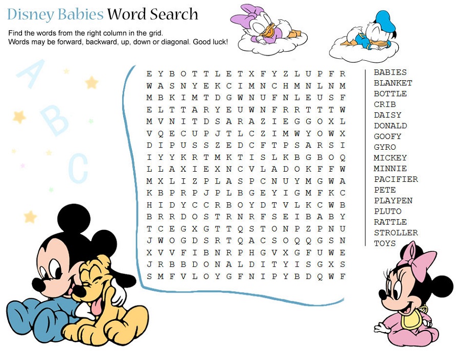 Disney Word Search Printable Printable Word Searches