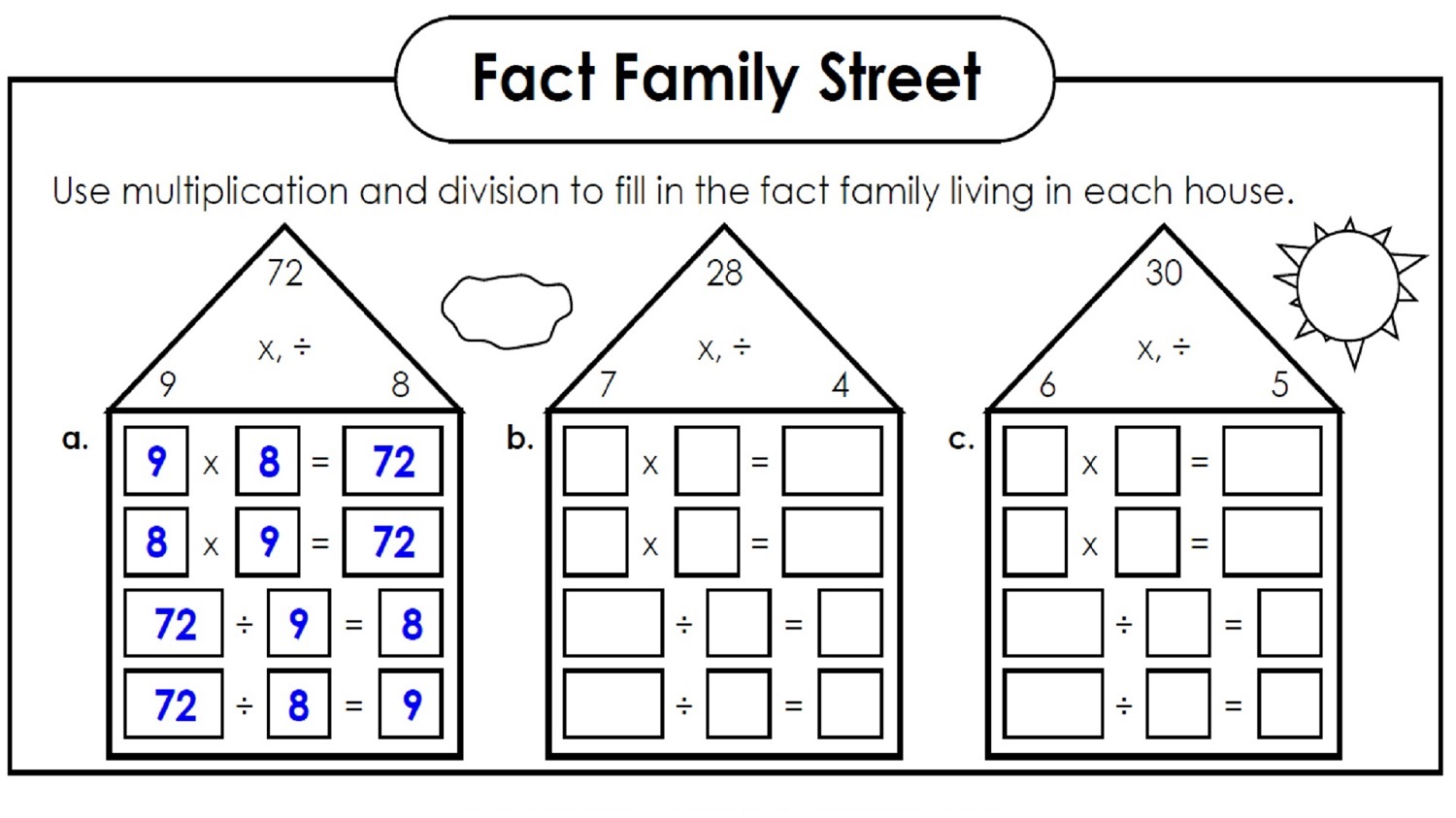 fact-family-worksheet-house