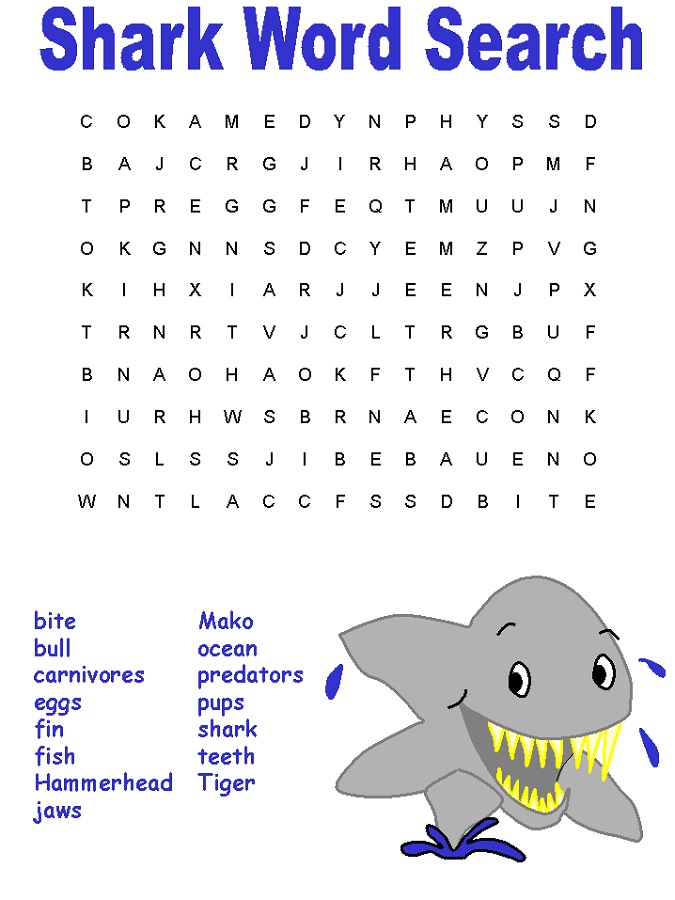 fish-word-search-shark