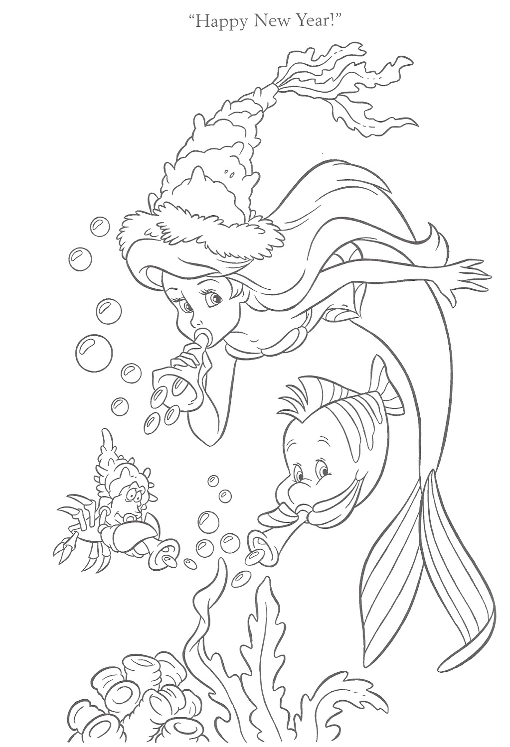 little mermaid activities new year