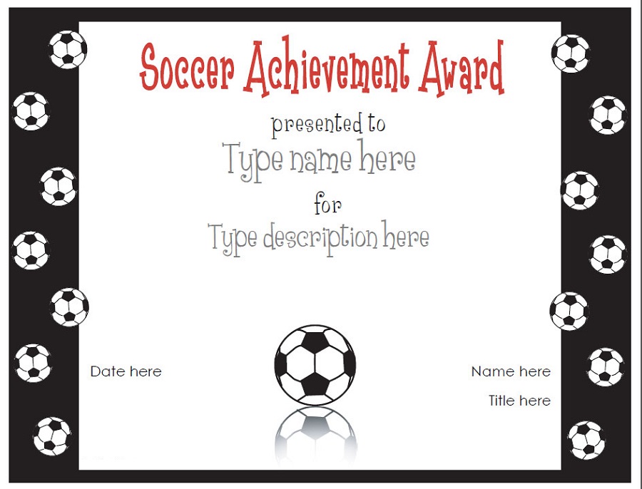 Soccer Certificate Templates Activity Shelter