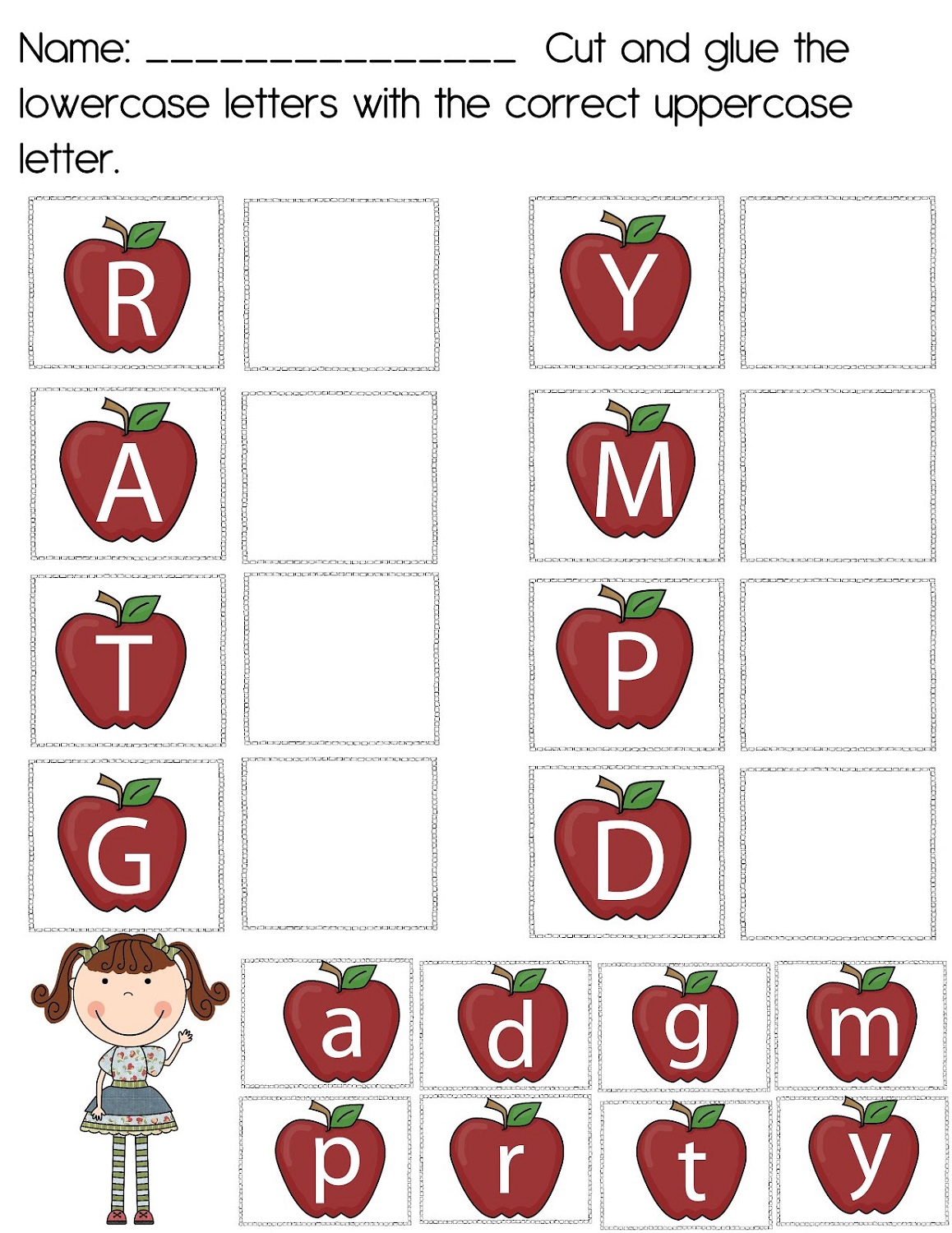 uppercase-and-lowercase-worksheets-apple