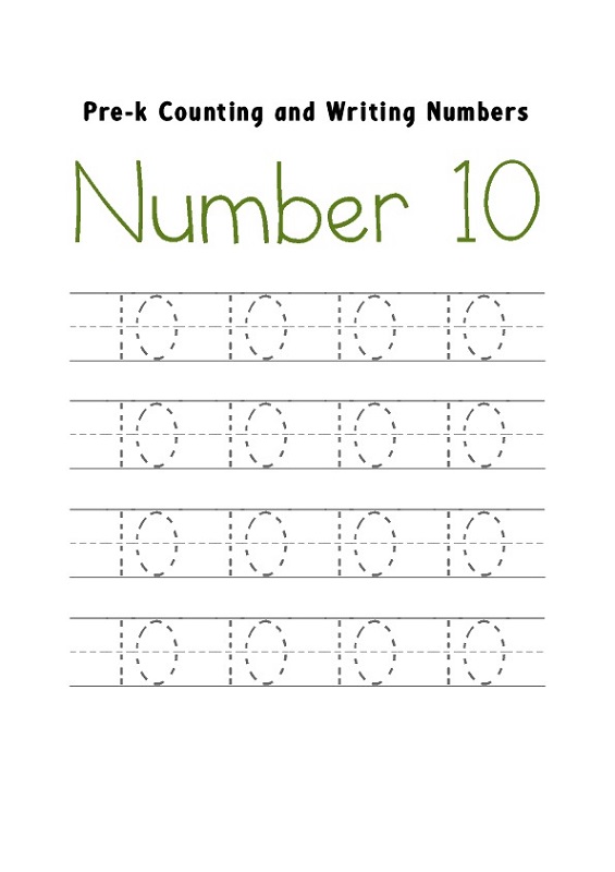 number-10-worksheet-printable