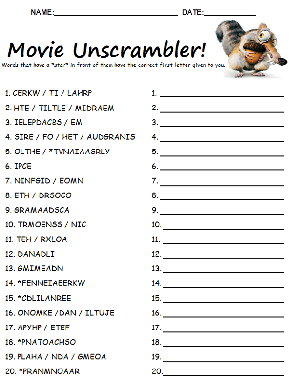 word-scramble-worksheets-movie