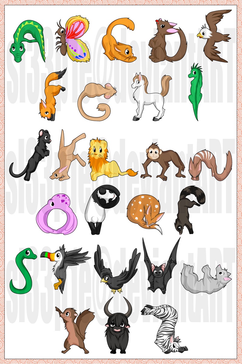 animal shaped letters picture