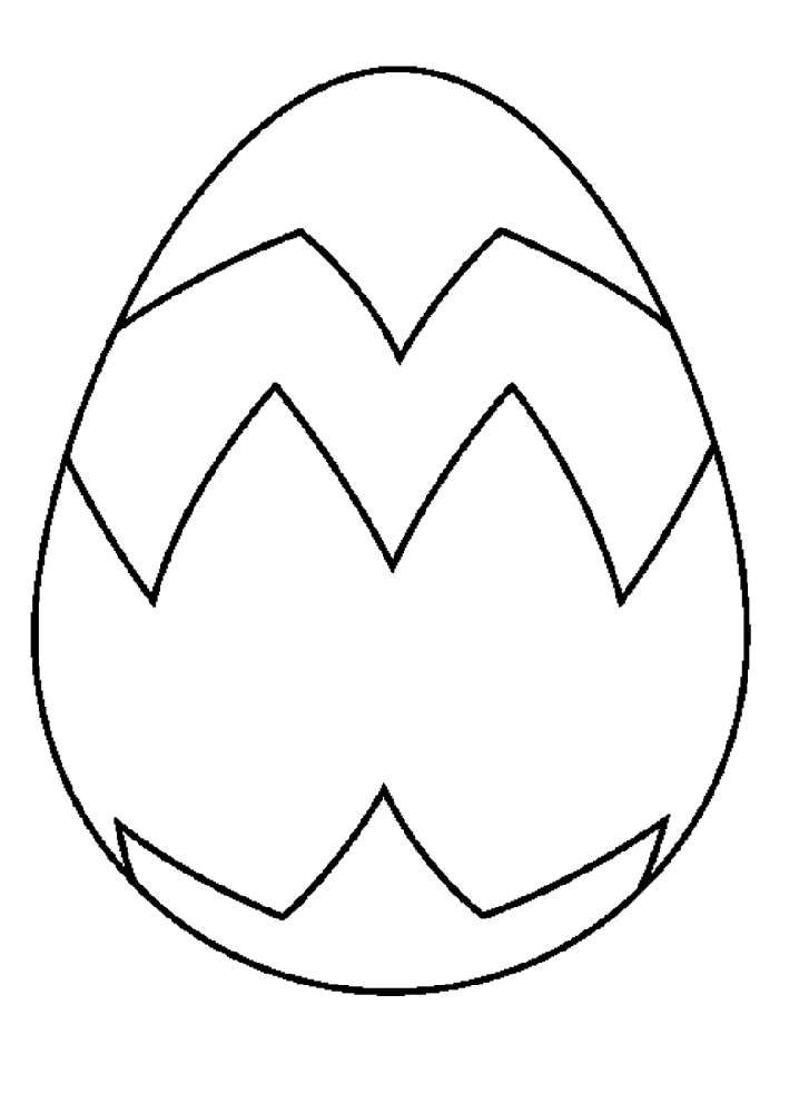 blank easter egg template design