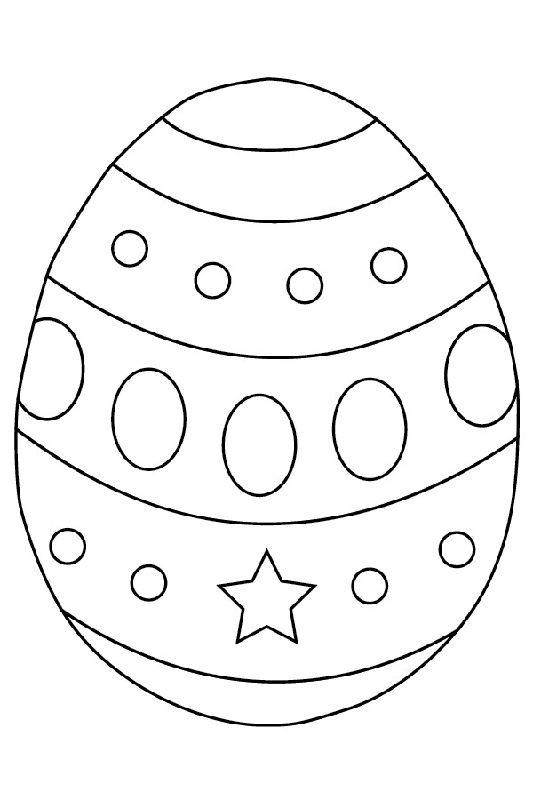 blank easter egg template happy