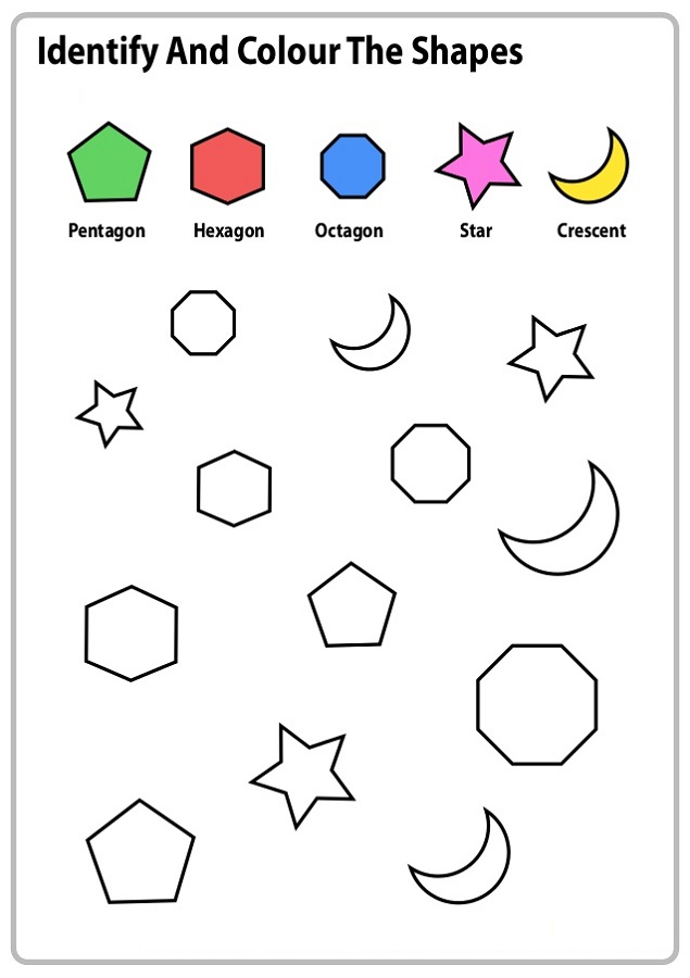 color the shapes worksheet preschool