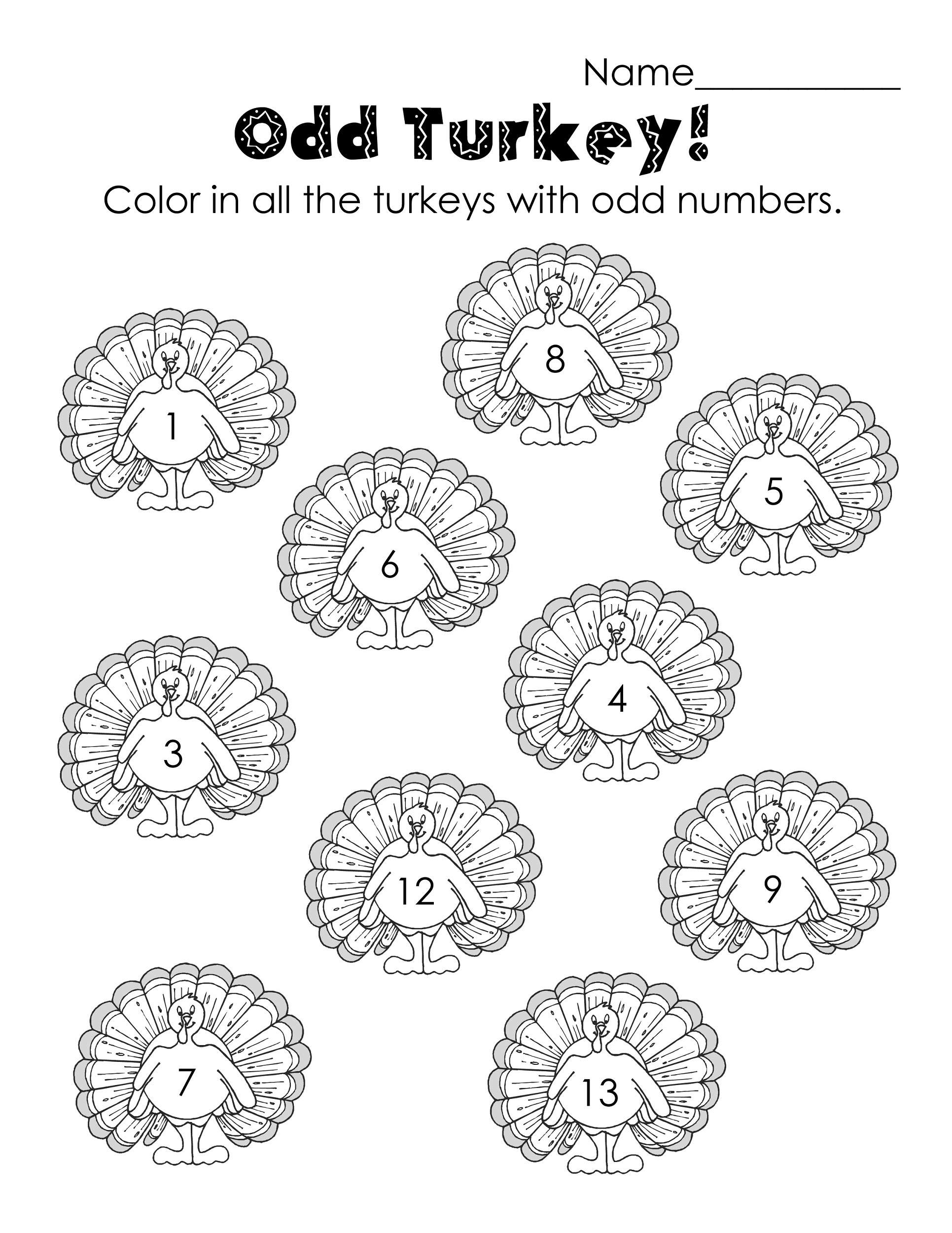 even and odd numbers worksheets print