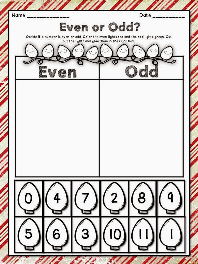 2nd Grade Odd And Even Numbers Worksheet