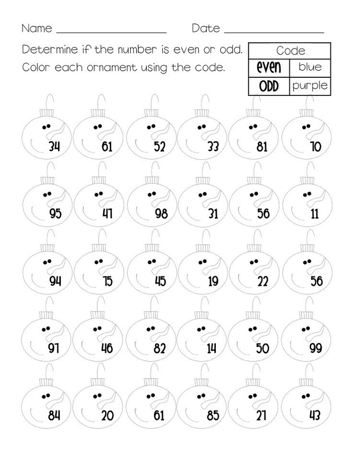 even odd worksheet free