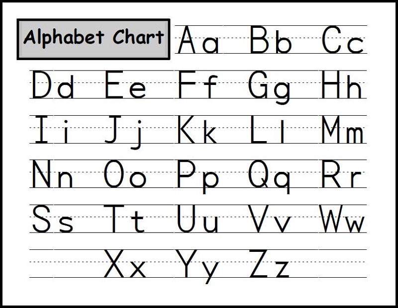 free alphabet chart to print