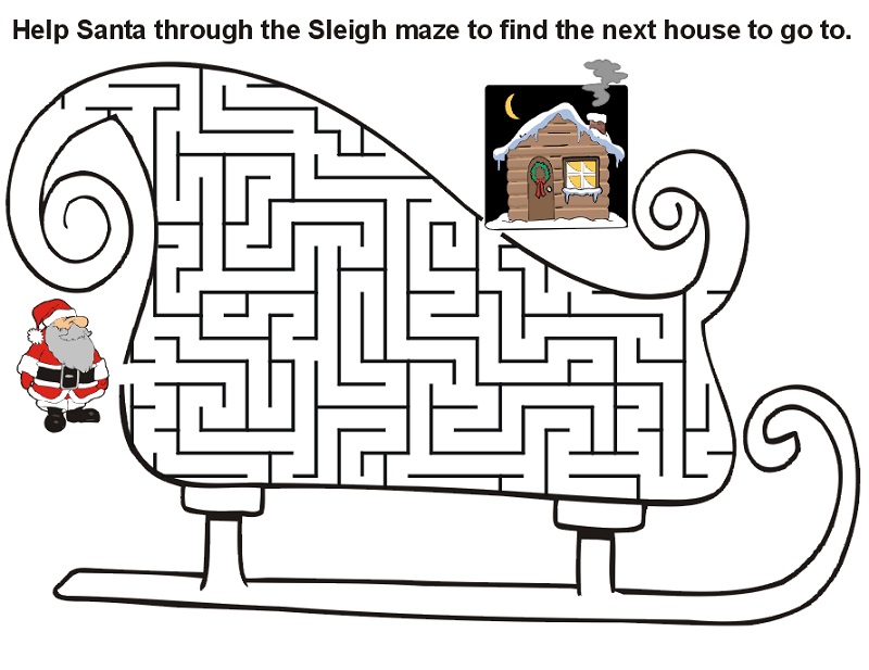 maze for children christmas