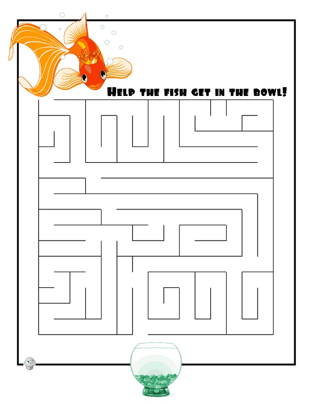 maze for children fish