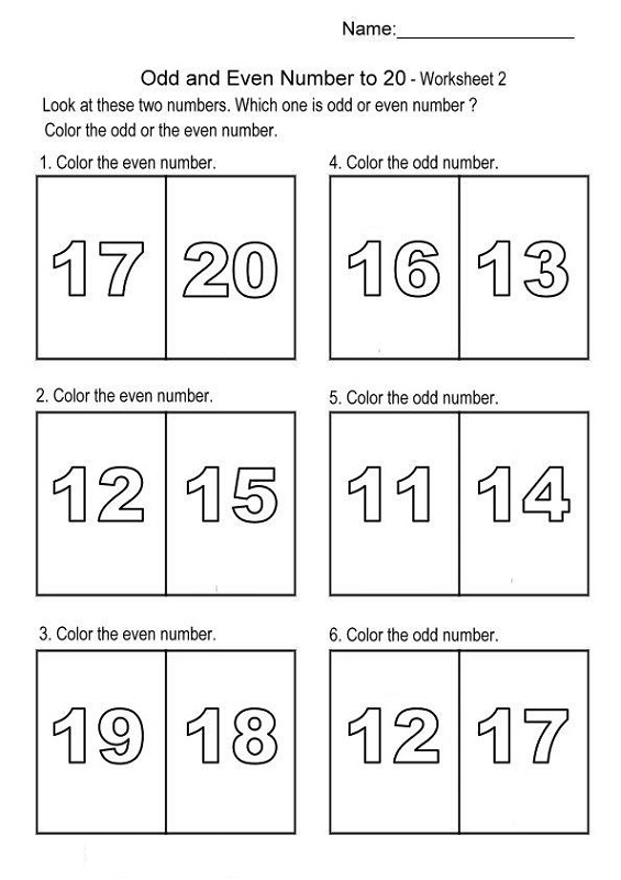 even and odd numbers worksheet preschool