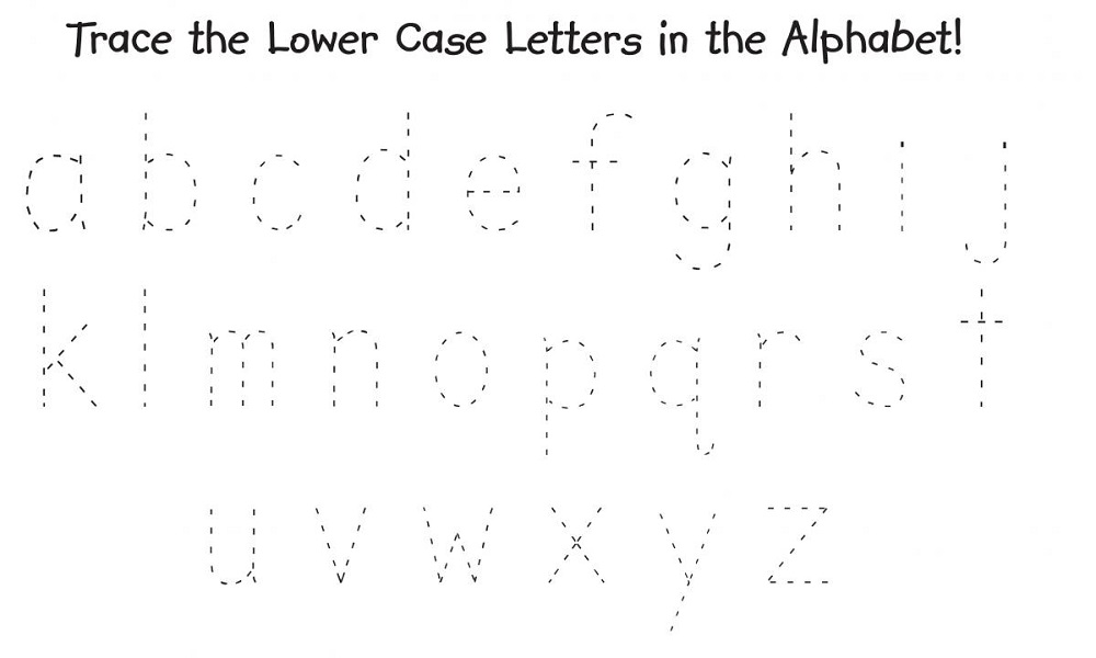 traceable alphabet worksheets a-z lowercase