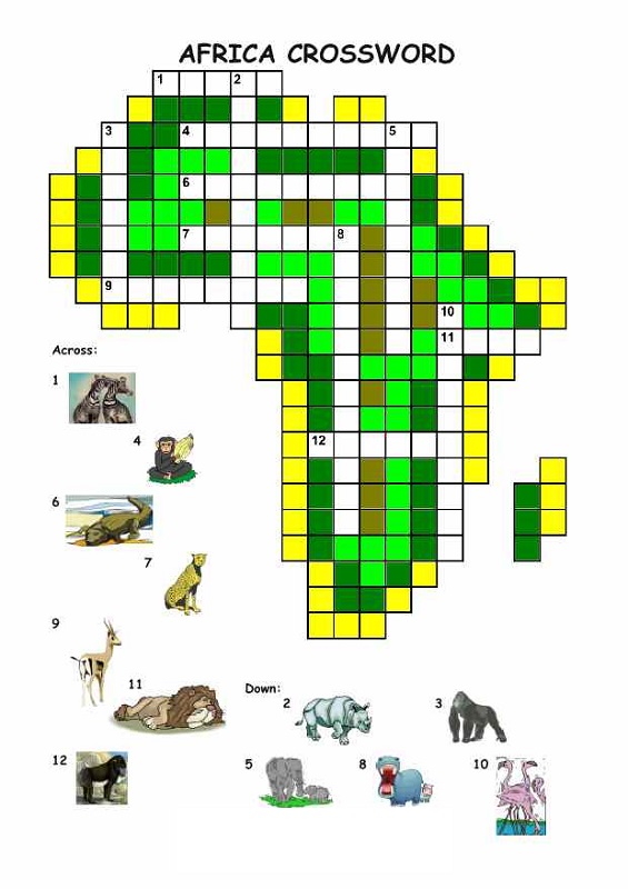 crosswords for kids africa