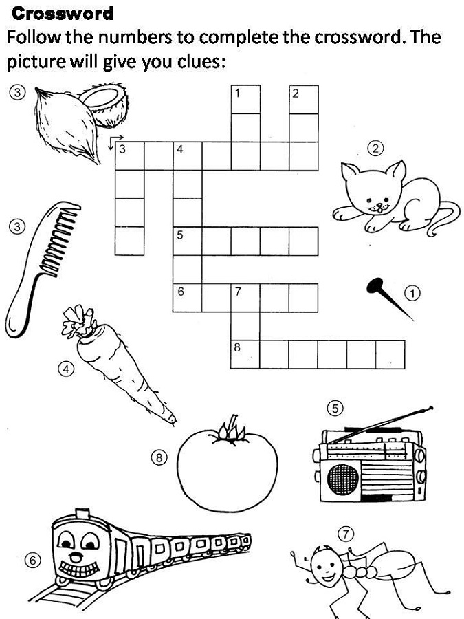 crosswords for kids printable