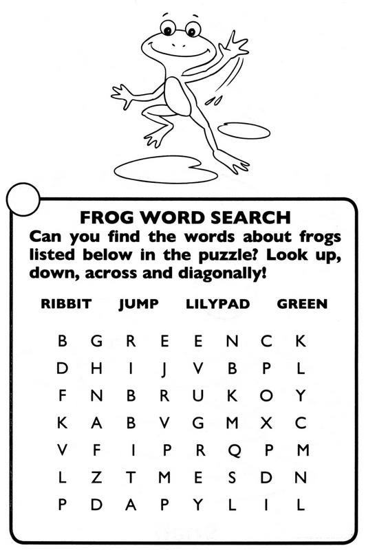 frog word search simple