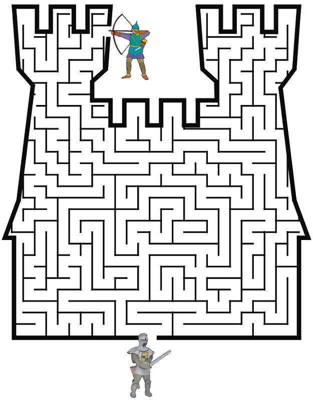 middle ages worksheets maze